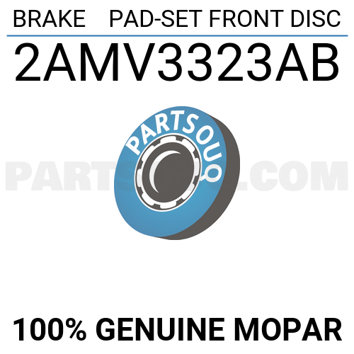 Brake Pad Set Front Disc Amv Ab Mopar Parts Partsouq