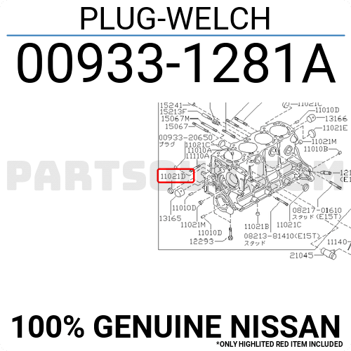 009331281A Nissan PLUG-WELCH