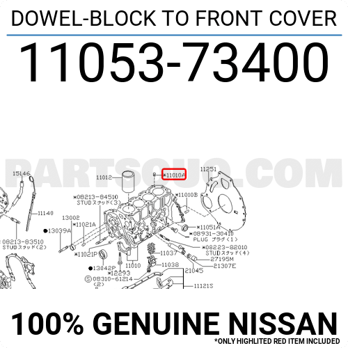 DOWEL-BLOCK TO FRONT COVER 1105373400 | Nissan Parts | PartSouq