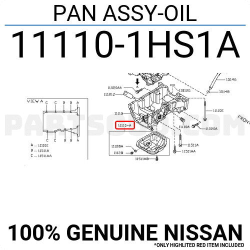 PAN ASSY-OIL 111101HS1A | Nissan Parts | PartSouq