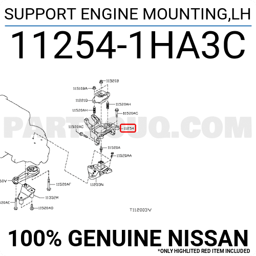【別倉庫からの配送】 | 112541HA3C MOUNTING,LH ENGINE SUPPORT Nissan PartSouq | Parts アイドルグッズ