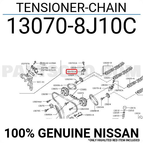 TENSIONER-CHAIN 130708J10C | Nissan Parts | PartSouq