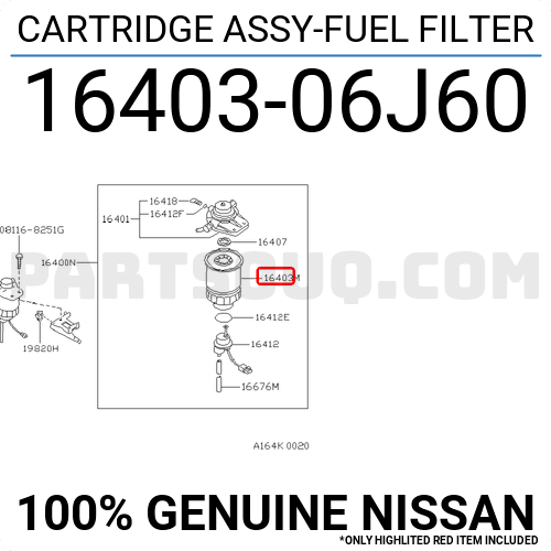 新製品情報も満載 Nissan | 1640306J60 FILTER ASSY-FUEL CARTRIDGE Parts PartSouq | その他