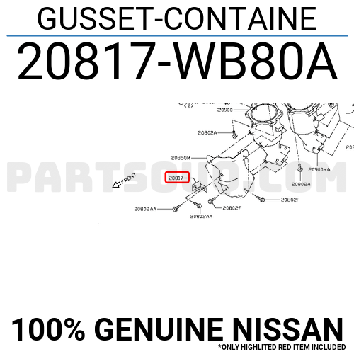 Gusset Containe 20817wb80a Nissan Parts Partsouq 6730