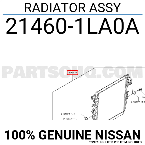 Nissan B1D60-0B70J-NW Radiator Assembly 