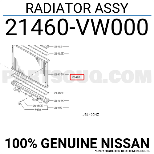 RADIATOR ASSY 21460VW000 | Nissan Parts | PartSouq