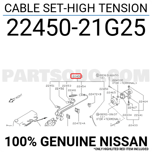 CABLE SET-HIGH TENSION 2245036G25 | Nissan Parts | PartSouq