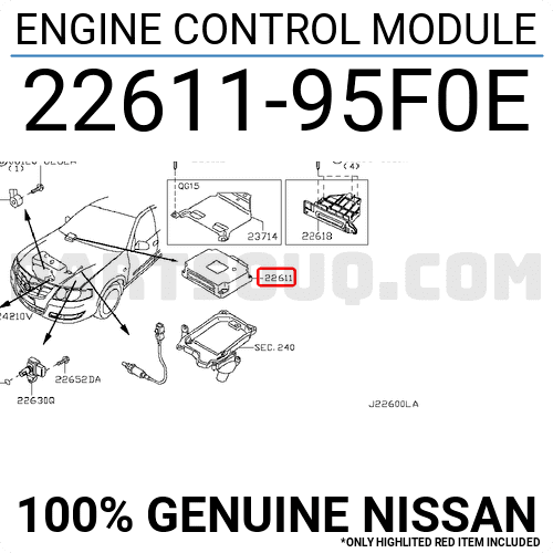 ENGINE CONTROL MODULE 2261195F0E | Nissan Parts | PartSouq