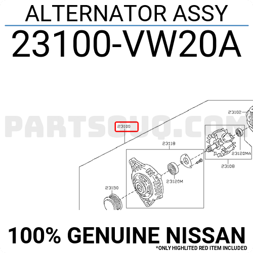 Genuine Nissan Alternador Suporte de montagem 24239-JA11B 