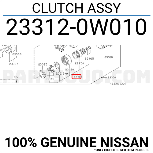 【新品】 CLUTCH ASSY 233120W010 | Nissan Parts | PartSouq パーツ