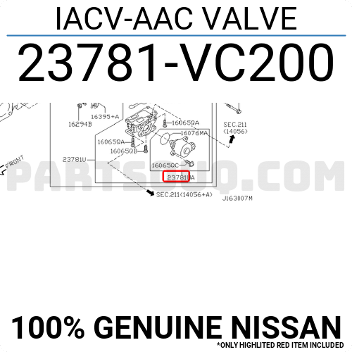 IACV-AAC VALVE 23781VC200 | Nissan Parts | PartSouq