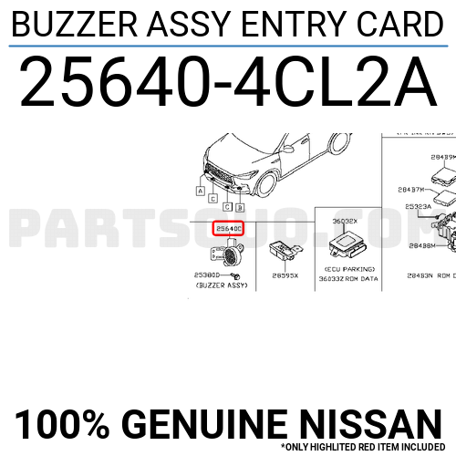 BUZZER ASSY ENTRY CARD 256404CL2A | Nissan Parts | PartSouq