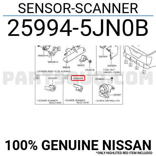 259945JN0B Nissan SENSOR-SCANNER