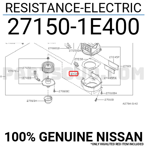 RESISTANCE-ELECTRIC 271502J000 | Nissan Parts | PartSouq
