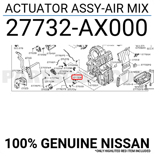 ACTUATOR ASSY-AIR MIX 2773244B00 | Nissan Parts | PartSouq