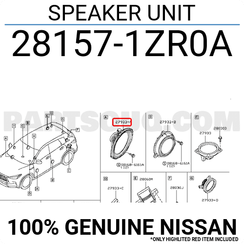 SPEAKER UNIT 281571ZR0A | Nissan Parts | PartSouq