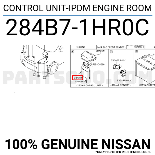 CONTROL UNIT-IPDM ENGINE ROOM 284B71HR0C | Nissan Parts | PartSouq