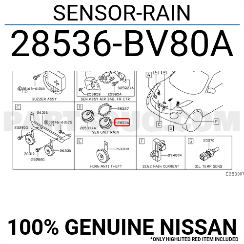 SENSOR-RAIN 28536BV80A | Nissan Parts | PartSouq