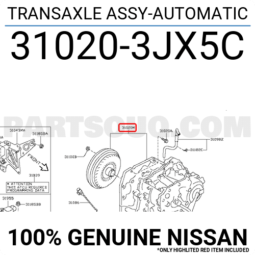 TRANSAXLE ASSY-AUTOMATIC 310203JX5C | Nissan Parts | PartSouq