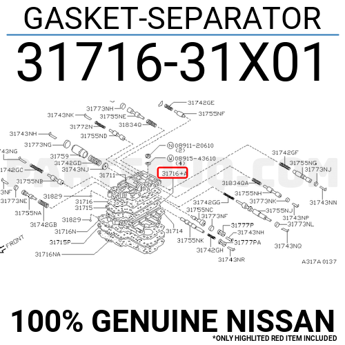 GASKET SEPARATOR 3171631X01 Nissan Parts PartSouq gasket-separator-3171631x01-nissan-parts-partsouq