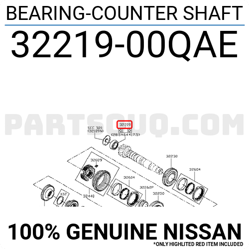 BEARING-COUNTER SHAFT 3221900QAE, Nissan Parts