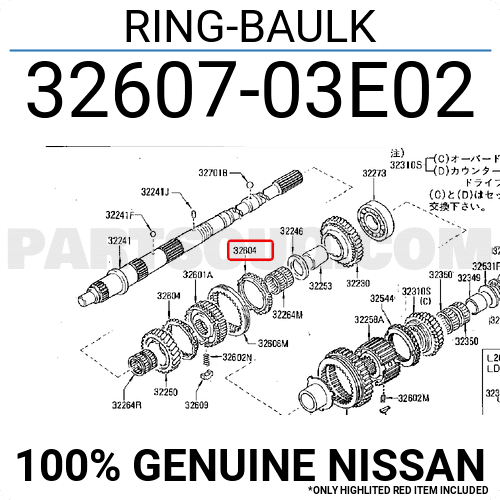 SYNCHRONIZER RING NIS D21 P/UP 3260758S00 | Tezuka Repuestos
