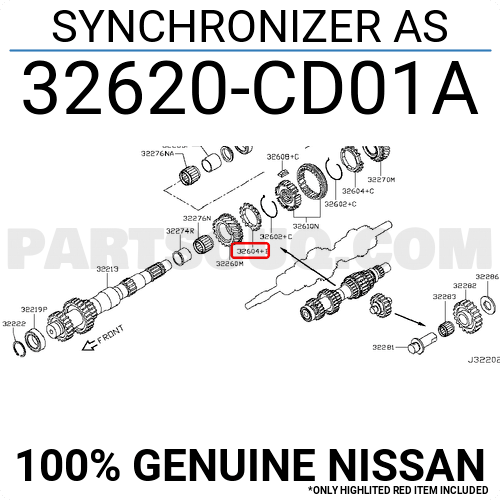 SYNCHRONIZER AS 32620CD01A | Nissan Parts | PartSouq