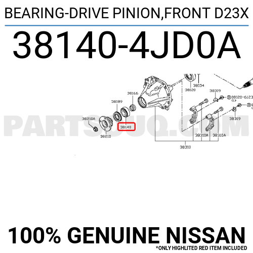 BEARING-DRIVE PINION,FRONT D23X 381404JD0A | Nissan Parts | PartSouq