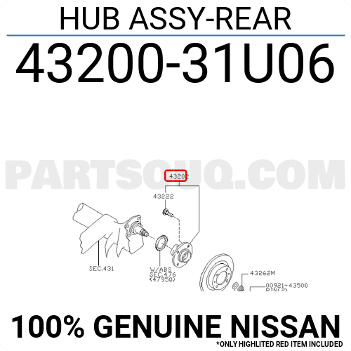 REAR WHEEL HUB 0282A32A46R | FEBEST Parts | PartSouq