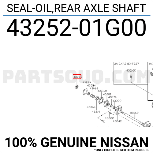 SEAL-OIL RR 43252VR200 | Nissan Parts | PartSouq