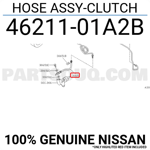 HOSE ASSY-CLUTCH 4621101A11 | Nissan Parts | PartSouq