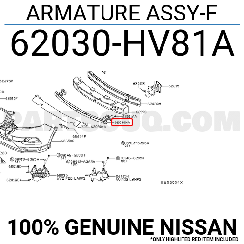 ARMATURE ASSY-F 62030HV81A | Nissan Parts | PartSouq