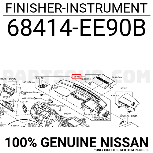FINISHER-INSTRUMENT 68414EE90B | Nissan Parts | PartSouq