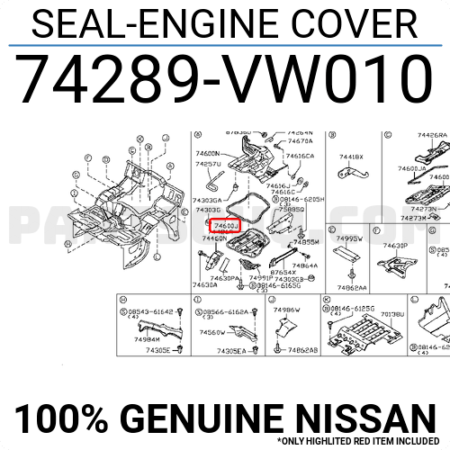 SEAL-ENGINE COVER 74289VW010 | Nissan Parts | PartSouq