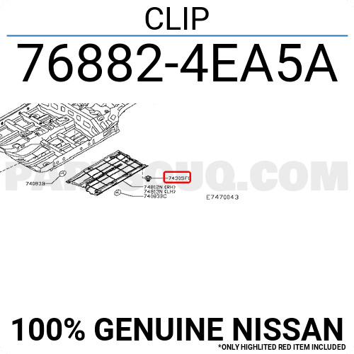 CLIP 768824EA5A | Nissan Parts | PartSouq