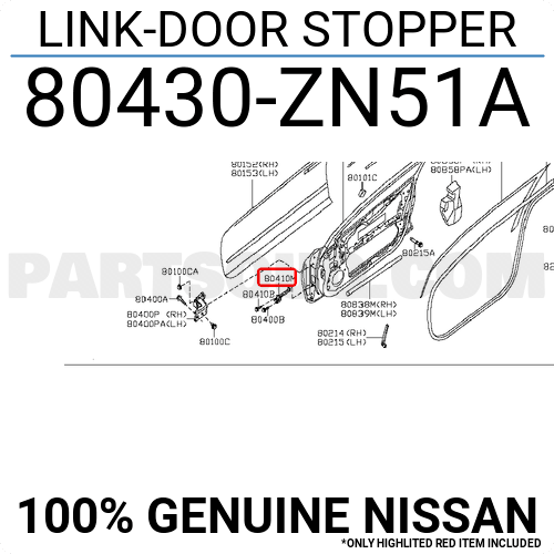 LINK-DOOR STOPPER 80430ZX60A | Nissan Parts | PartSouq