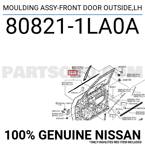 MOULDING-DOOR 808211LA1D | Nissan Parts | PartSouq MOULDING-DOOR 808211LA1D | Nissan Parts | PartSouq