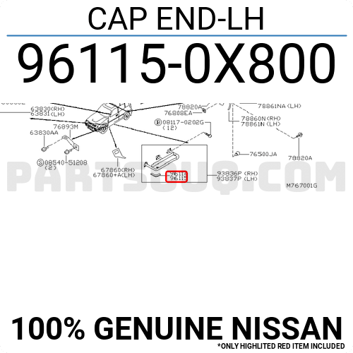 CAP END-LH 961150X800 | Nissan Parts | PartSouq
