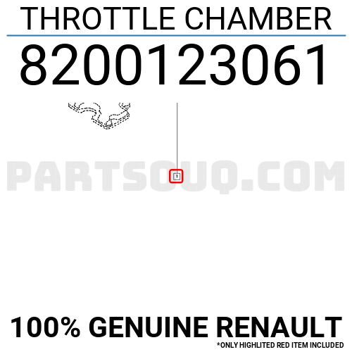 THROTTLE CHAMBER 8200123061 | Renault Parts | PartSouq