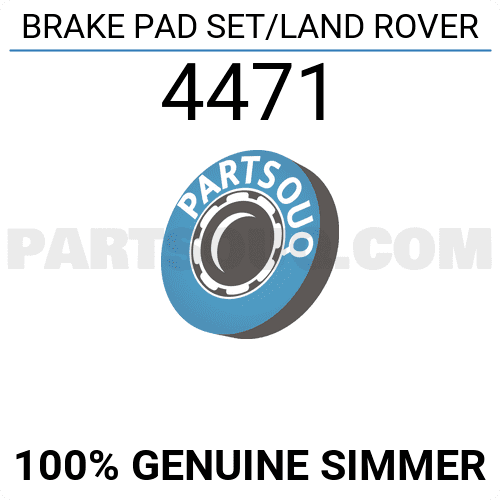 BRAKE PAD SET/LAND ROVER 4471 | SIMMER Parts | PartSouq