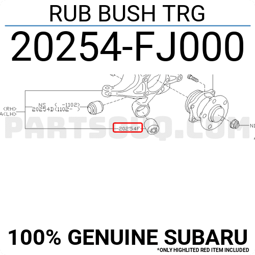 RUB BUSH TRG 20254FJ000 | Subaru Parts | PartSouq