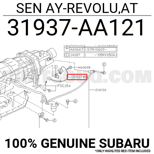 SEN AY-REVOLU,AT 31937AA122 | Subaru Parts | PartSouq
