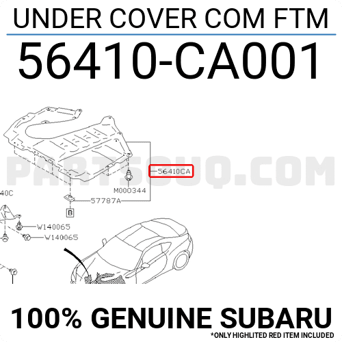 UNDER COVER COM FTM 56410CA000 | Subaru Parts | PartSouq