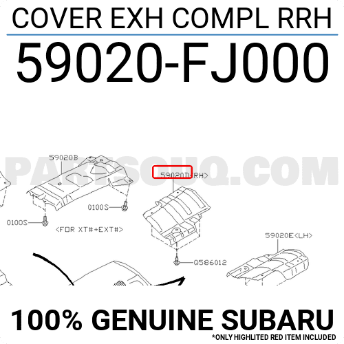 COVER EXH COMPL RRH 59020FJ002 | Subaru Parts | PartSouq