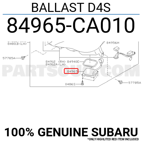 BALLAST D4S 84965CA010 Subaru Parts PartSouq