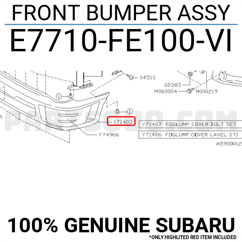 FRONT BUMPER ASSY E7710FE100VI Subaru Parts PartSouq