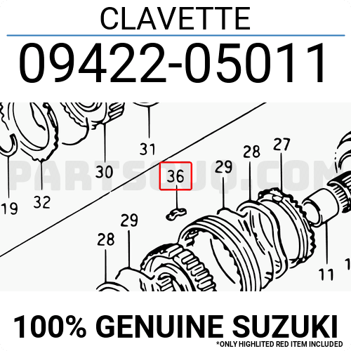 28110-57L32-000 Suzuki Lever assy,select 2811057L32000 New Genuine OEM Part 