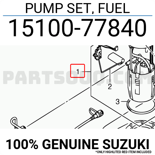 PUMP SET, FUEL 1510077840 | Suzuki Parts | PartSouq