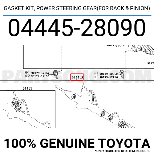FOR RACK & PINION 0444528091 Genuine Toyota GASKET KIT POWER STEERING GEAR