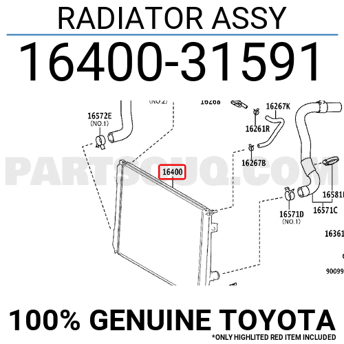 RADIATOR ASSY 1640031591 | Toyota Parts | PartSouq